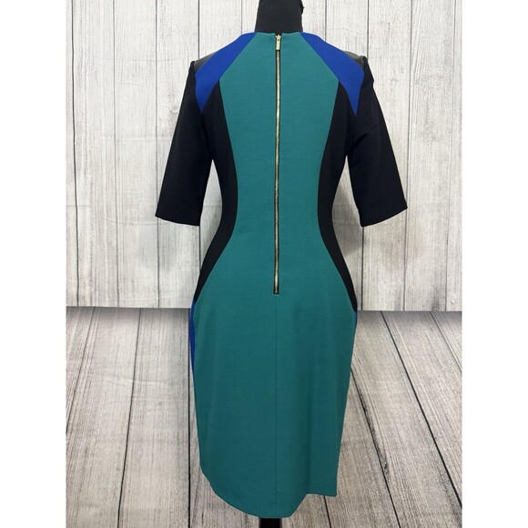 Julia Jordan Women's Size 2 Multicolor Color Block Sheath Short Sleeve Dress - Picture 6 of 9